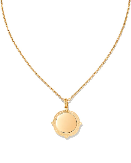  Sage Metal Pendant Necklace In 18k Gold Vermeil