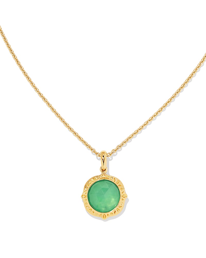  Sage 18k Gold Vermeil Pendant Necklace In Chrysoprase