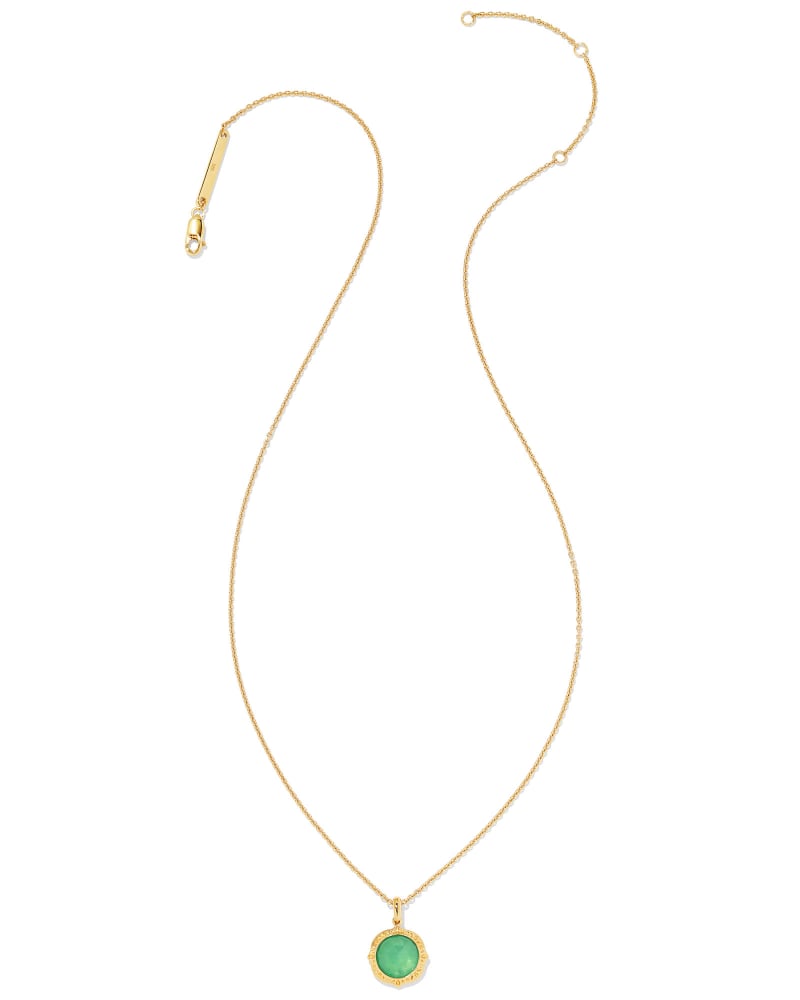  Sage 18k Gold Vermeil Pendant Necklace In Chrysoprase