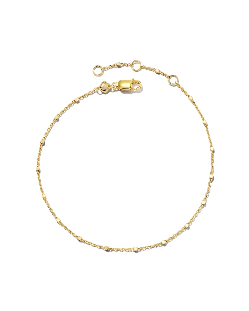  Single Satellite Chain Bracelet In 18k Yellow Gold Vermeil