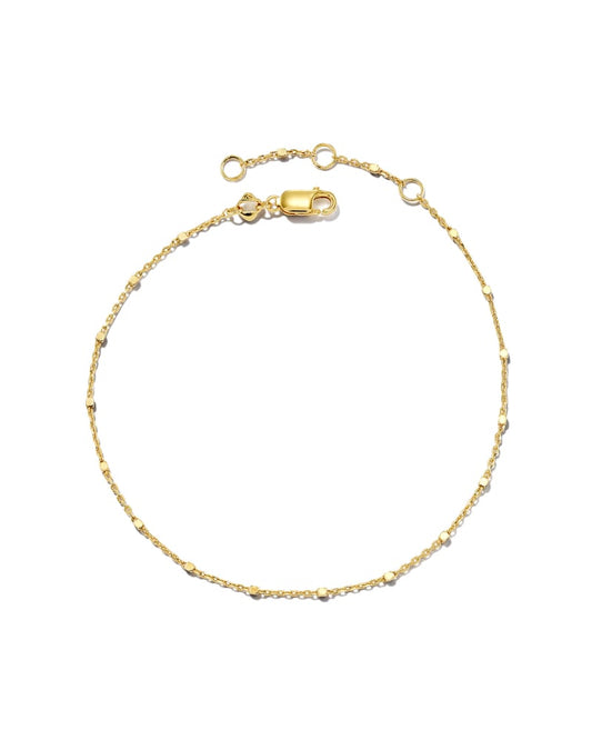  Single Satellite Chain Bracelet In 18k Yellow Gold Vermeil