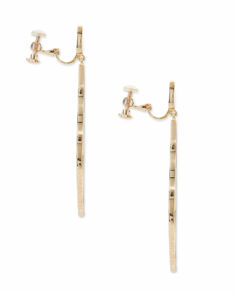  Sophee Clip On Drop Earrings In Gold