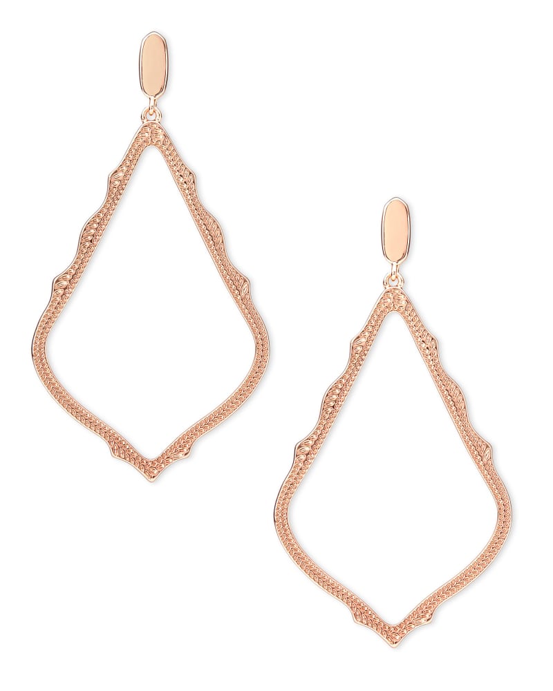  Sophee Clip On Drop Earrings In Rose Gold