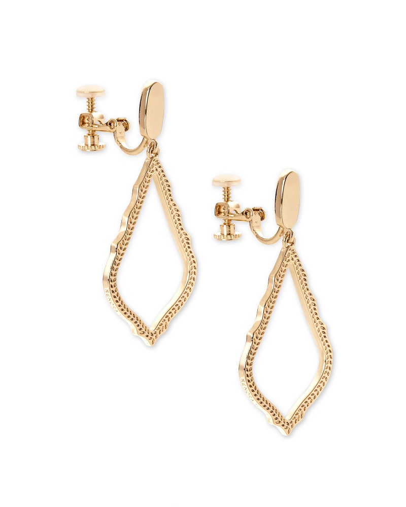  Sophia Clip On Drop Earrings In Gold
