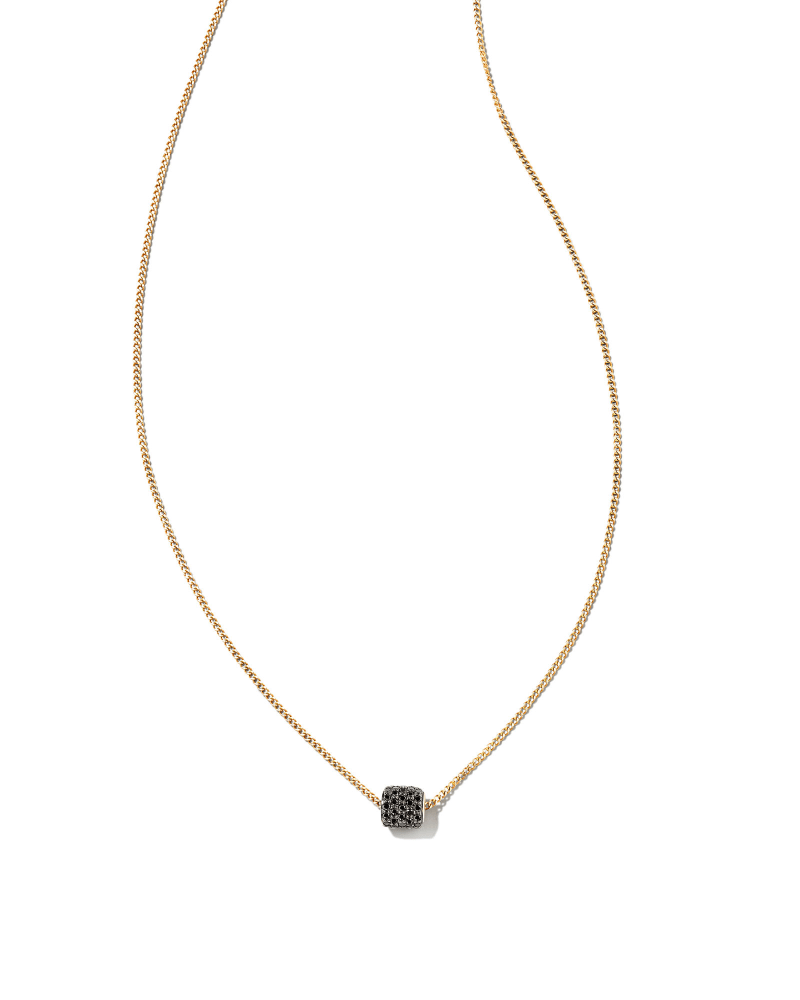  Stella 14k Yellow Gold Pendant Necklace In Black Diamond