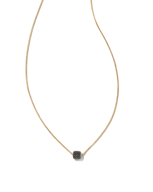  Stella 14k Yellow Gold Pendant Necklace In Black Diamond