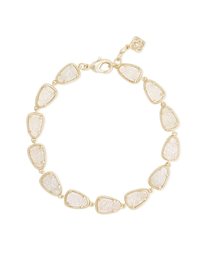  Susanna Gold Link Bracelet In Iridescent Drusy