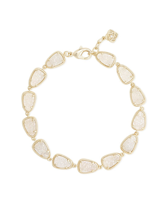  Susanna Gold Link Bracelet In Iridescent Drusy