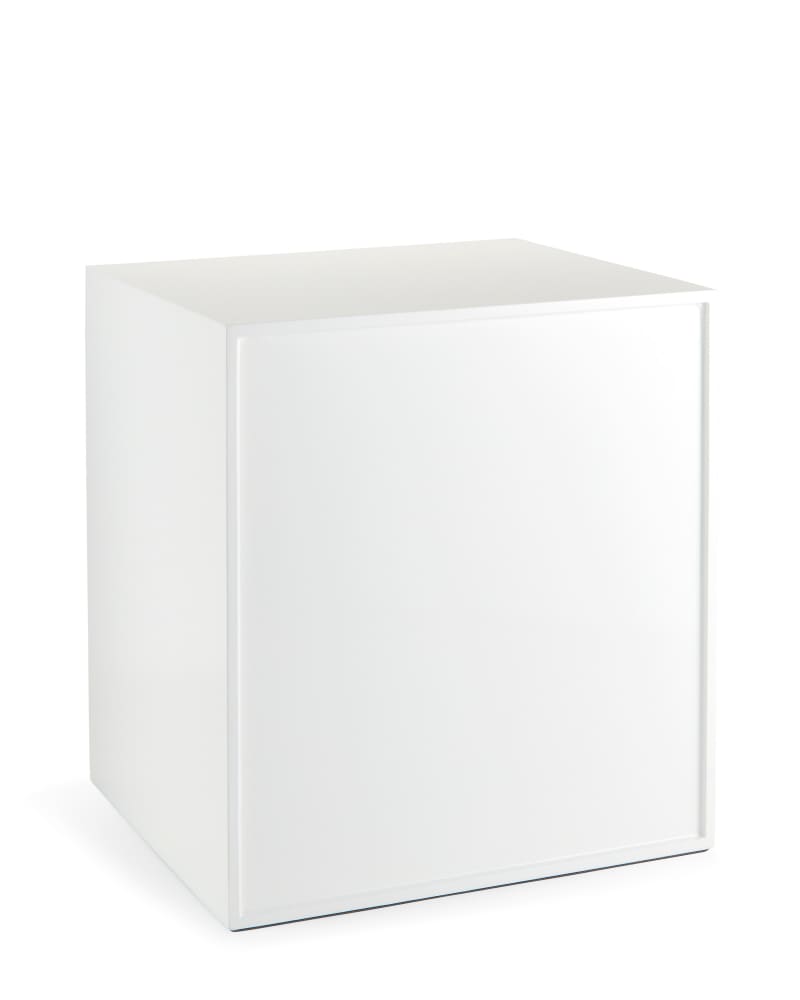  Tall Antique Brass Jewelry Box In White Lacquer