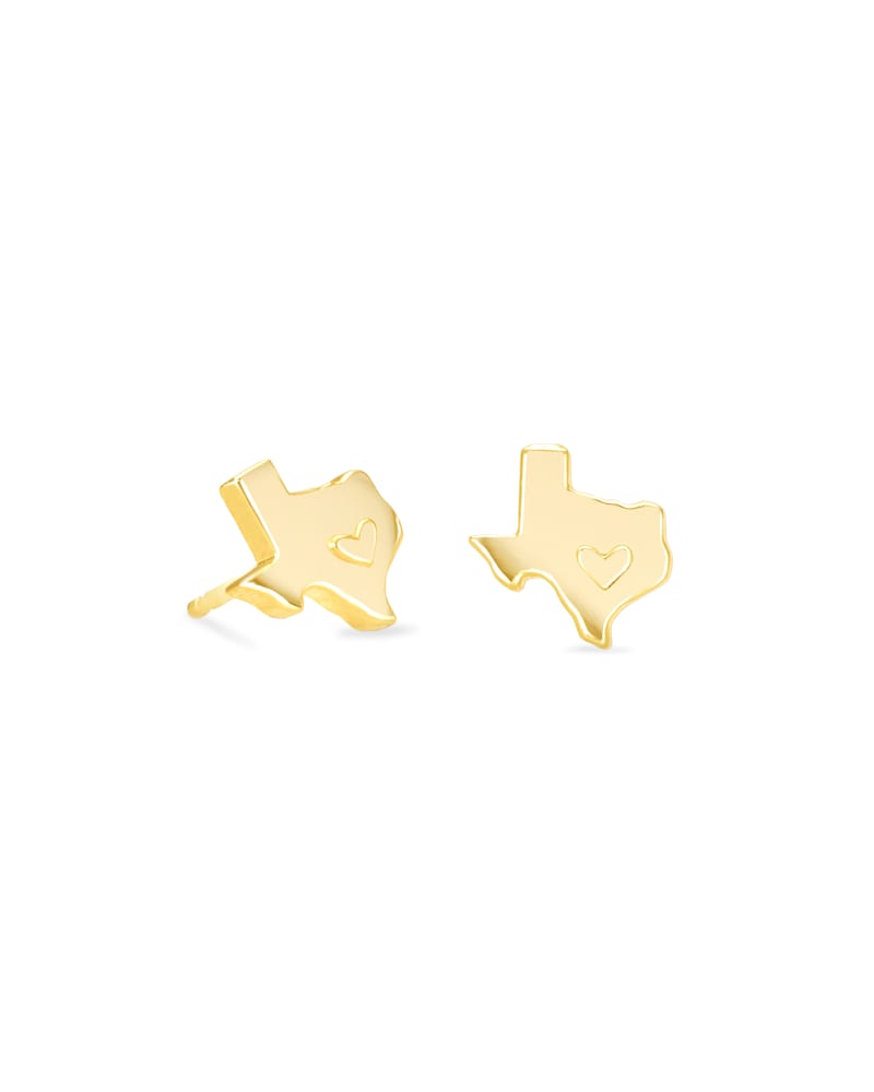  Texas Stud Earrings In 18k Gold Vermeil
