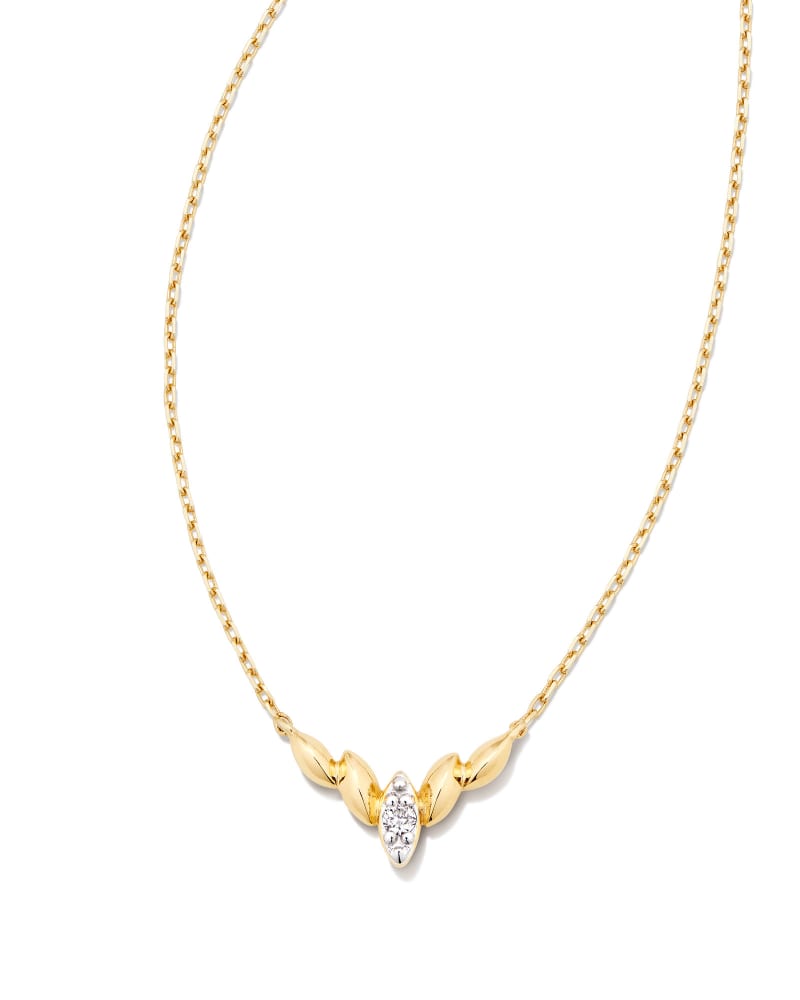  Tyler 14k Yellow Gold Pendant Necklace In White Diamond