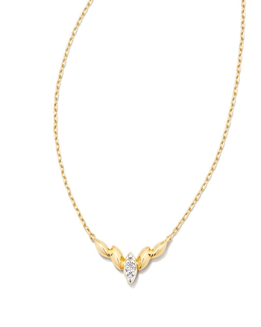  Tyler 14k Yellow Gold Pendant Necklace In White Diamond