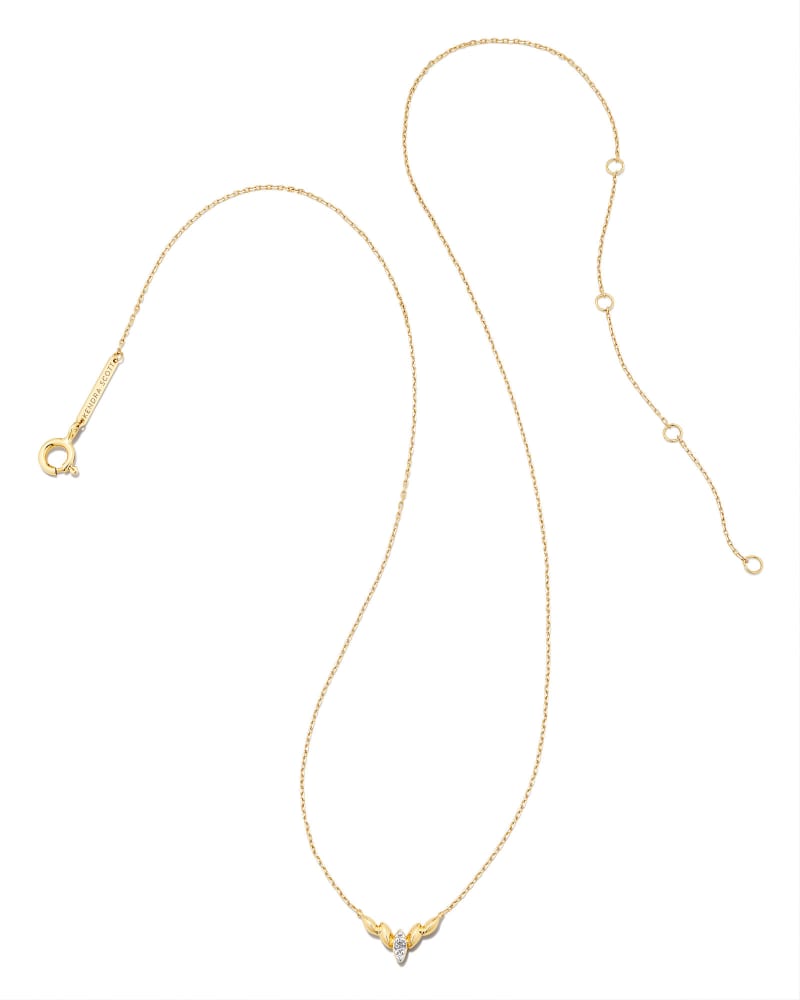  Tyler 14k Yellow Gold Pendant Necklace In White Diamond