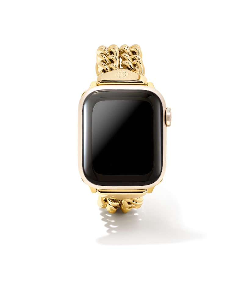  Whitley Double Chain Watch Band In Gold Tone Stainless Steel