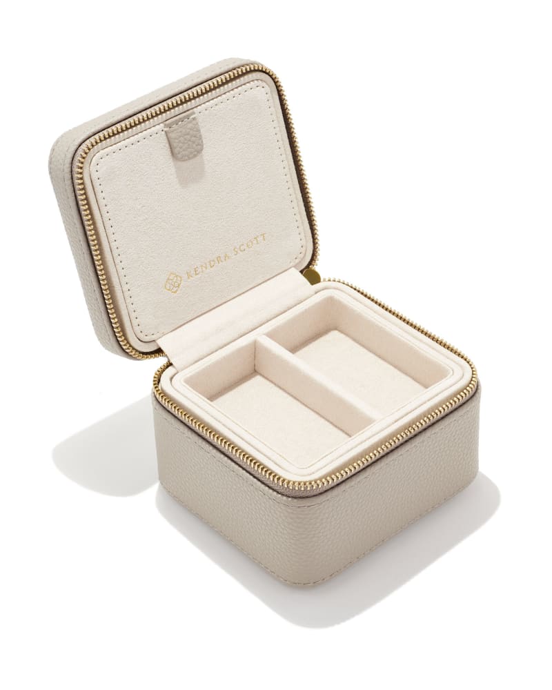  Small Travel Jewelry Case In Taupe