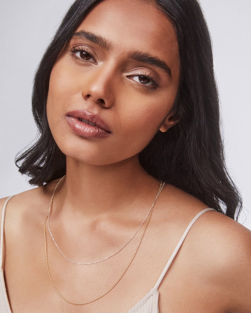  18 Inch Thin Chain Necklace In 18k Gold Vermeil